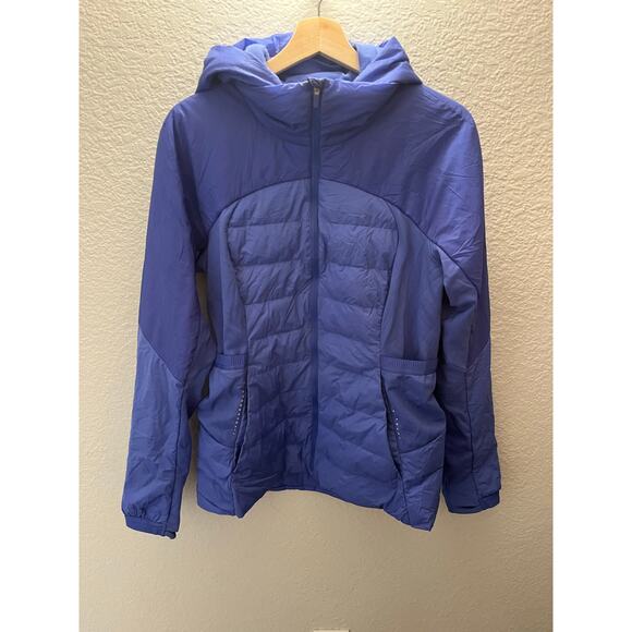 Lululemon Down For It All Jacket Pipe Dream Blue Women’s 12 Slim Fit PrimaLoft - Picture 9 of 13
